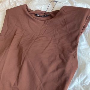 Brown Body Suit Medium NWT